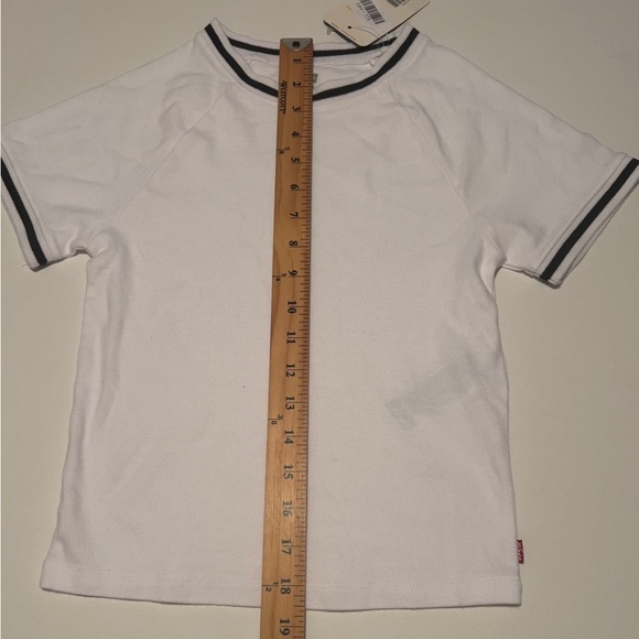 NWT Levi's Women ORACLE SHRUNKEN RINGER T-SHIRT Size Small Petite (E2) - Picture 2 of 7